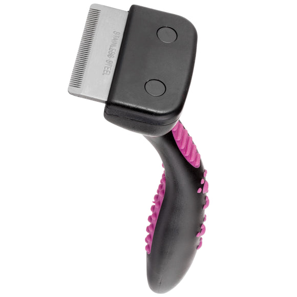 KW Smart Shedder Fine Narrow – Precision Stainless Steel Deshedding Tool, Compact for Short Coats