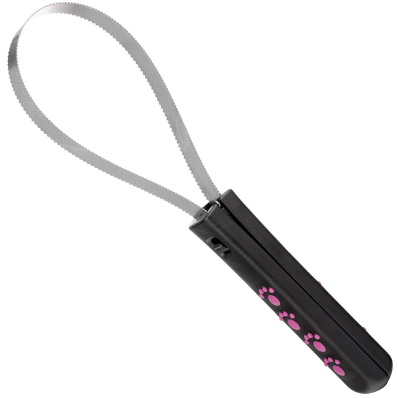 KW Double-Sided Shedding Blade – Opening Comb with Ergonomic Handle, Efficient Hair Removal