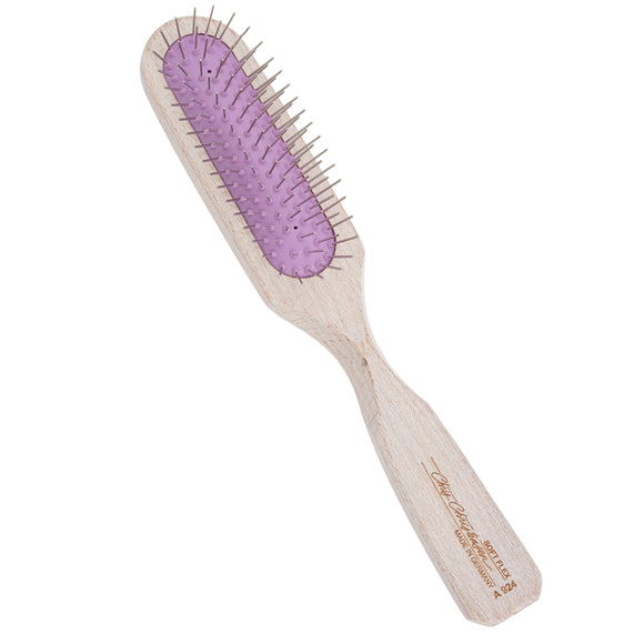 Chris Christensen Brezzy Oblong Brush 16mm – High-Quality Wooden Handle, Metal Pins, Purple