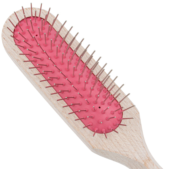 Chris Christensen Brezzy Oblong Brush 16mm – High-Quality Wooden Handle, Metal Pins, Purple