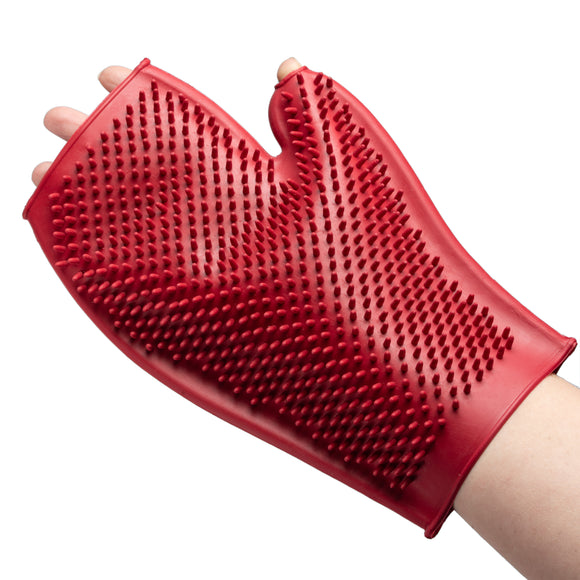 KW Smart Rubber Grooming Glove – Flexible Hair Removal and Combing Tool, Easy-Clean Design