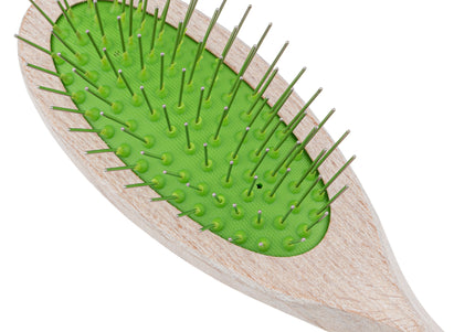 Chris Christensen Brezzy Oval Brush Small 22mm – Firm Wooden Handle with Metal Pins, Pink