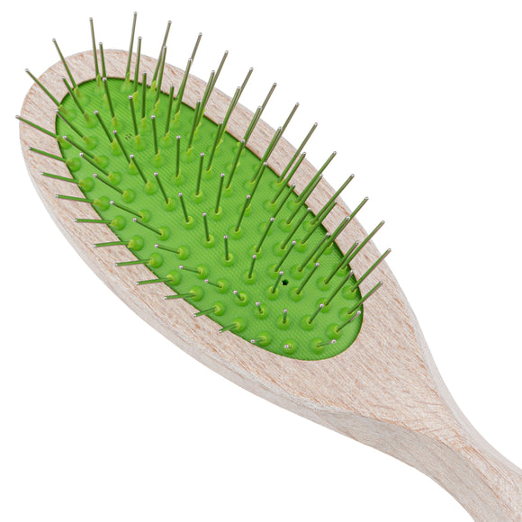 Chris Christensen Brezzy Oval Brush Small 22mm – Firm Wooden Handle with Metal Pins, Pink