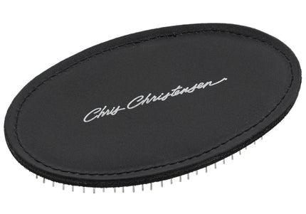 Chris Christensen Terrier Palm Pad – Comfortable Leather Grooming Brush with Ergonomic Grip