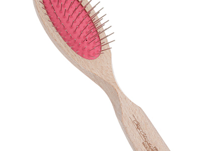 Chris Christensen Brezzy Oval Brush Small 22mm – Firm Wooden Handle with Metal Pins, Pink