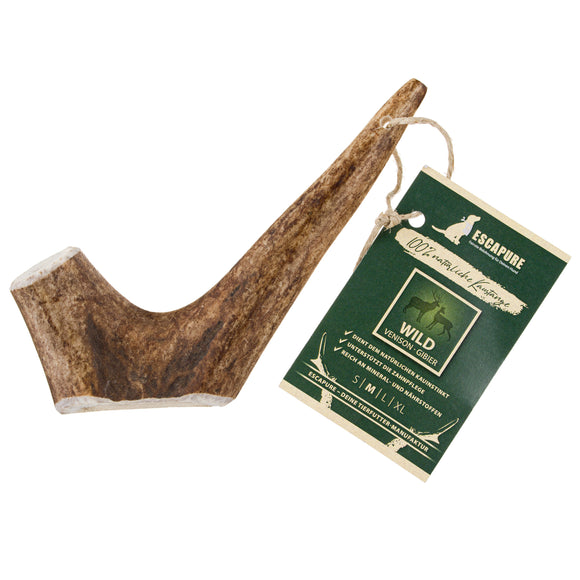 Escapure Hirschgeweih Chew Stick XL – Natural Deer Antler, Long-Lasting Chew Toy
