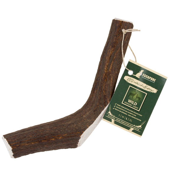 Escapure Hirschgeweih Chew Stick XL – Natural Deer Antler, Long-Lasting Chew Toy