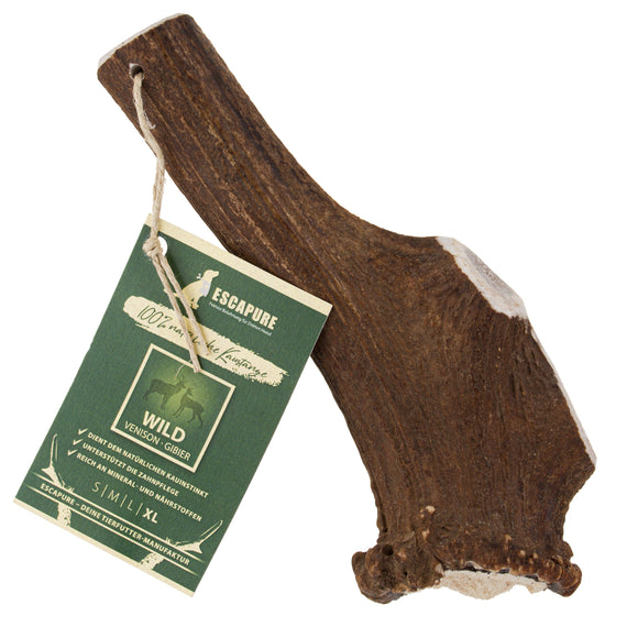 Escapure Hirschgeweih Chew Stick XL – Natural Deer Antler, Long-Lasting Chew Toy