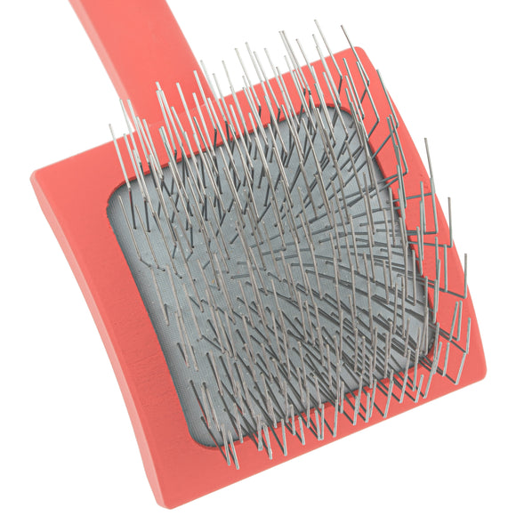 Chris Christensen Baby G Tiny Coral Slicker Brush – Long Needle, Gentle Detangling Tool, Small Size