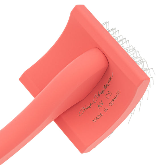 Chris Christensen Baby G Tiny Coral Slicker Brush – Long Needle, Gentle Detangling Tool, Small Size