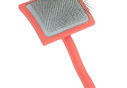 Chris Christensen Big G Large Slicker Brush – Long Needle Coral Grooming Tool, Ergonomic Design