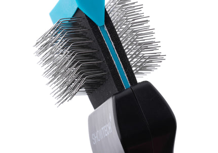 Show Tech Flex Groom Professional Slicker Brush – Double-Sided, Firm, Flexible Head, Large Size
