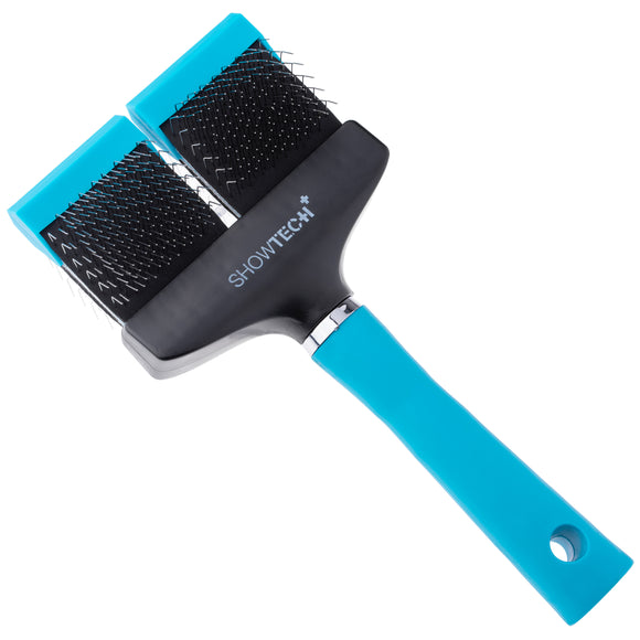 Show Tech Flex Groom Professional Slicker Brush – Double-Sided, Firm, Flexible Head, Large Size