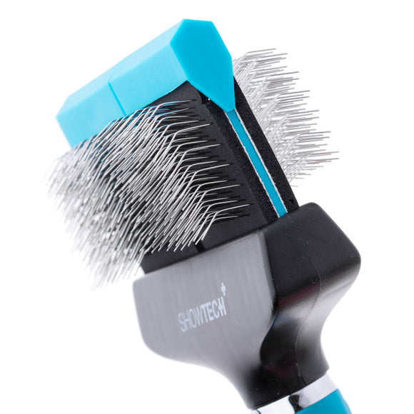 Show Tech Flex Groom Professional Slicker Brush – Double-Sided, Firm, Flexible Head, Large Size