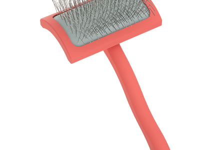 Chris Christensen Big G Medium Slicker Brush – Long Needle Coral Grooming Tool, Ergonomic Design