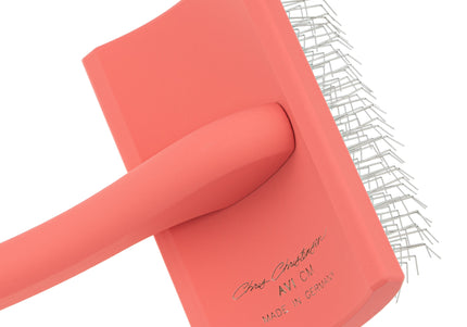 Chris Christensen Big G Medium Slicker Brush – Long Needle Coral Grooming Tool, Ergonomic Design