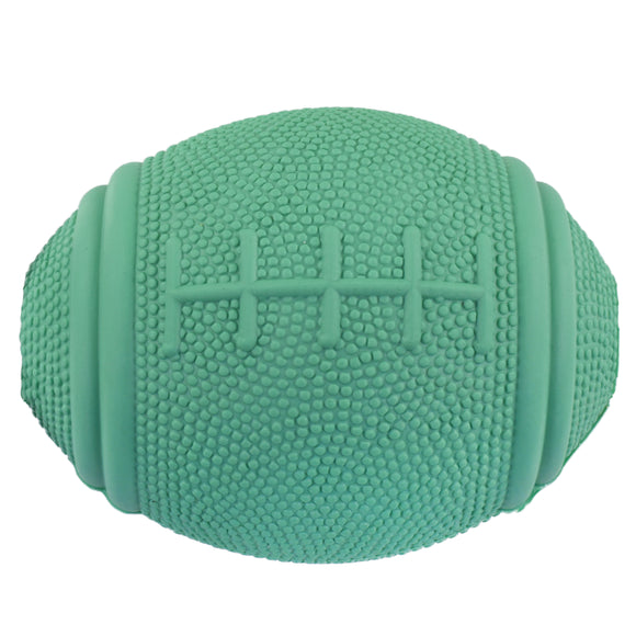 Flamingo American Football Dog Toy – Red Ball with Treat Slot, Durable Play Design