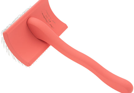 Chris Christensen Big G Medium Slicker Brush – Long Needle Coral Grooming Tool, Ergonomic Design