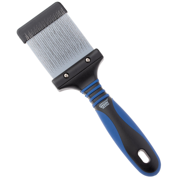 Show Tech Twin Flex Slicker Detangling Brush – Small Size, Flexible Dual-Sided Design