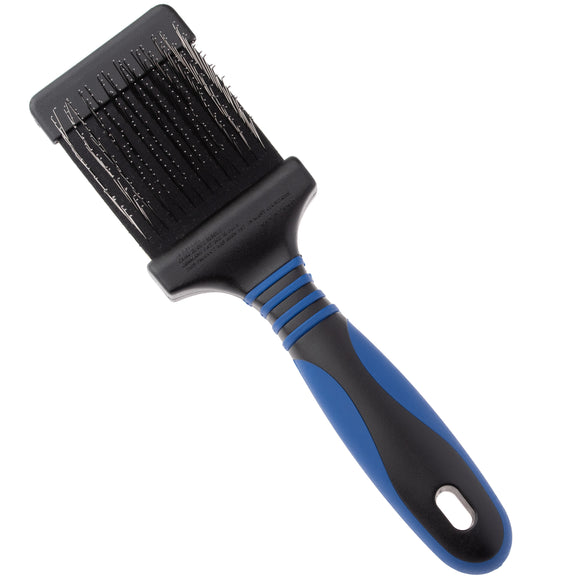 Show Tech Twin Flex Slicker Detangling Brush – Small Size, Flexible Dual-Sided Design