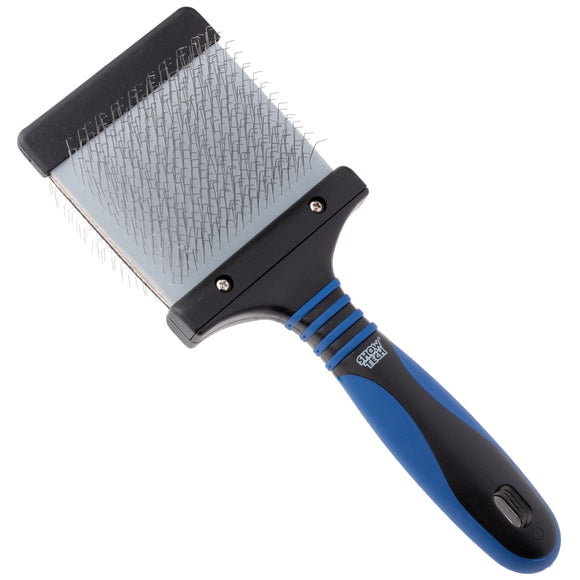 Show Tech Twin Flex Slicker Detangling Brush Large – Flexible Dual-Sided Head, Ergonomic Grip