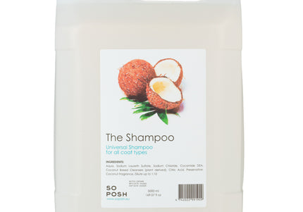 So Posh The Shampoo Universal 5L – Fragrance-Free Cleansing Concentrate, Suits All Coat Types