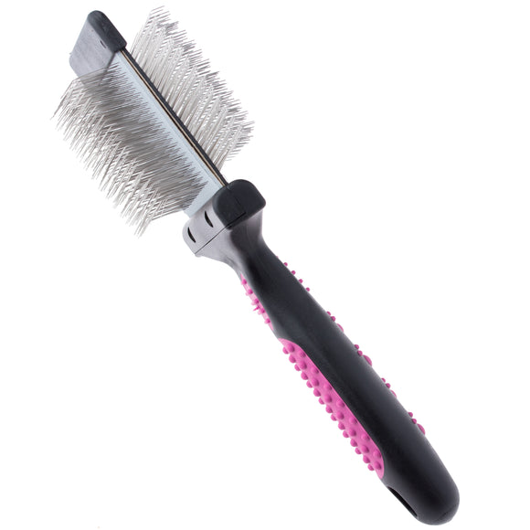 KW Smart Flexible Brush – Double-Sided Medium Grooming Tool with Flexible Head