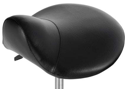 Blovi Pro Rodeo Contoured Grooming Stool – Ergonomic Black Seat with Smooth Rolling Wheels