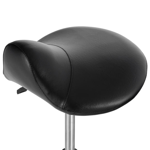 Blovi Pro Rodeo Contoured Grooming Stool – Ergonomic Black Seat with Smooth Rolling Wheels