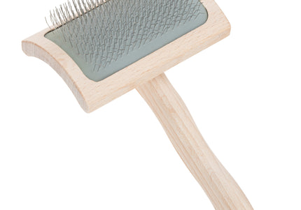 Chris Christensen Mark VI Medium Curved Slicker Brush – Ergonomic Handle, Flexible Pins for Gentle Grooming