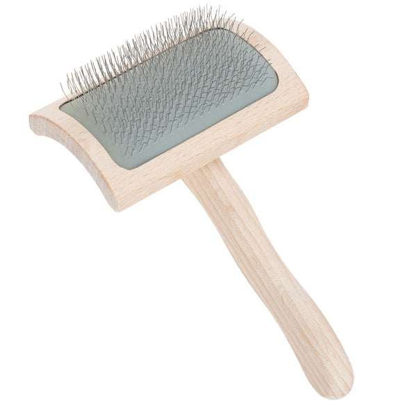 Chris Christensen Mark VI Medium Curved Slicker Brush – Ergonomic Handle, Flexible Pins for Gentle Grooming