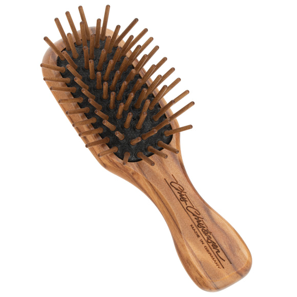 Chris Christensen Little Tot Wood Brush – Small Size with Wooden Pins, Gentle Detangling