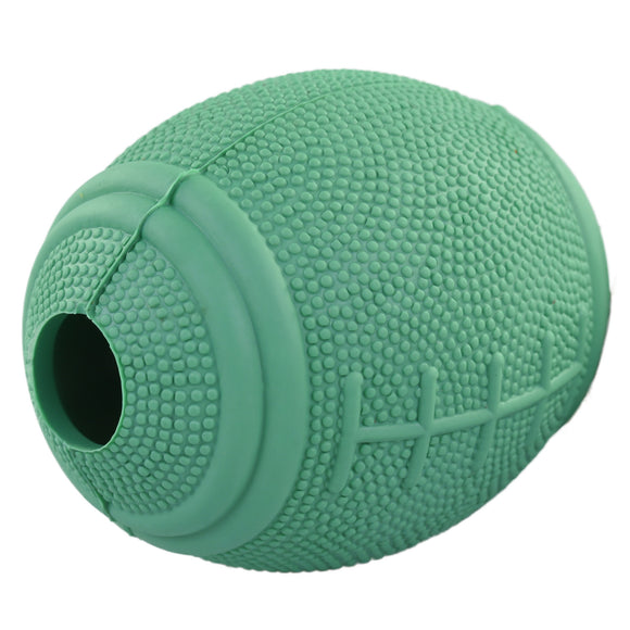 Flamingo American Football Dog Toy – Red Ball with Treat Slot, Durable Play Design