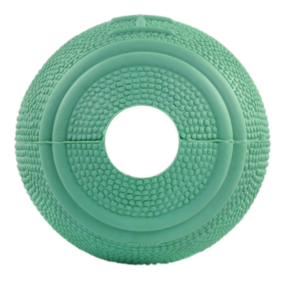 Flamingo American Football Dog Toy – Red Ball with Treat Slot, Durable Play Design