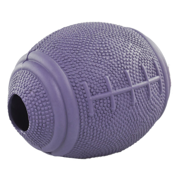 Flamingo American Football Dog Toy – Red Ball with Treat Slot, Durable Play Design