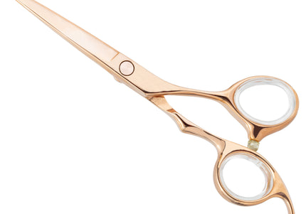 Chris Christensen Adalynn Rose Straight Scissors 8" – Japanese Titanium-Coated Steel, Professional Precision