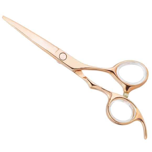 Chris Christensen Adalynn Rose Straight Scissors 8" – Japanese Titanium-Coated Steel, Professional Precision