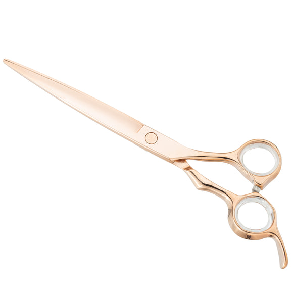 Chris Christensen Adalynn Rose Straight Scissors 8" – Japanese Titanium-Coated Steel, Professional Precision