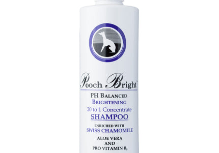 Les Poochs Bright Shampoo – Luxury Brightening Concentrate for White and Light Coats, 472ml
