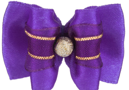 Blovi Bow Exclusive Decorative Display Bow – Purple with Belt, Elegant Finish