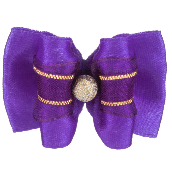 Blovi Bow Exclusive Decorative Display Bow – Purple with Belt, Elegant Finish