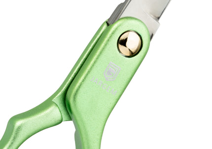 Jargem Asian Style Light Curved Scissors 6.5" – Ultra-Light Red Blades for Precision Styling