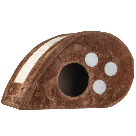 Cat&Rina Hill Cat Scratcher House – Multi-Functional Cardboard Lounge and Scratching Post, 53x30x33cm