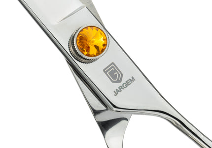Jargem Straight Grooming Scissors – 7.5in Long Blades, Symmetrical Handle, Decorative Screw