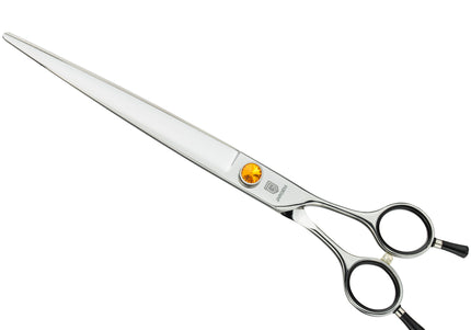 Jargem Straight Grooming Scissors – 7.5in Long Blades, Symmetrical Handle, Decorative Screw