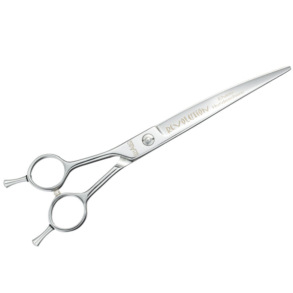 Ehaso Revolution Lefty Curved Grooming Scissors – 8" Premium Japanese Steel, Professional Quality