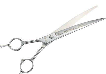Ehaso Revolution Lefty Curved Grooming Scissors – 8" Premium Japanese Steel, Professional Quality