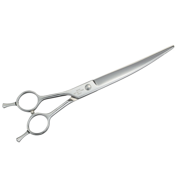 Ehaso Revolution Lefty Curved Grooming Scissors – 8" Premium Japanese Steel, Professional Quality