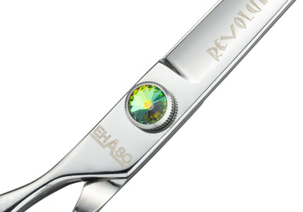 Ehaso Revolution Lefty Curved Grooming Scissors – 8" Premium Japanese Steel, Professional Quality