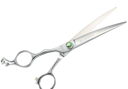 Ehaso Revolution Lefty Curved Grooming Scissors – 8" Premium Japanese Steel, Professional Quality